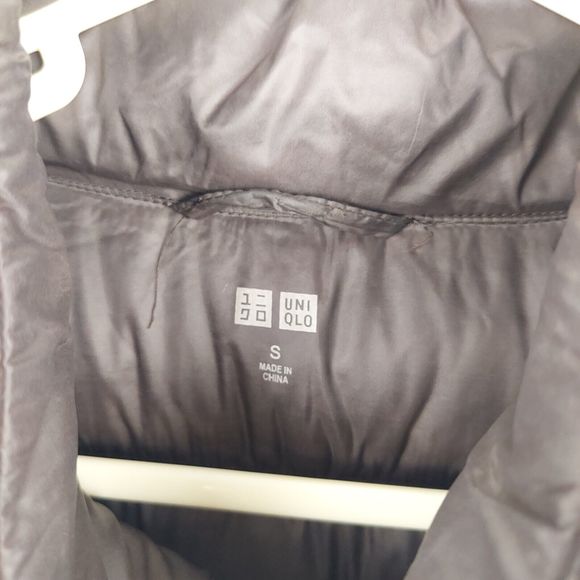 Uniqlo Dark Brown Ultra Light Down Jacket Coat Size Small Approx UK 8 - Picture 3 of 16